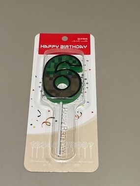 Minecraft candle Number 6 Candle new